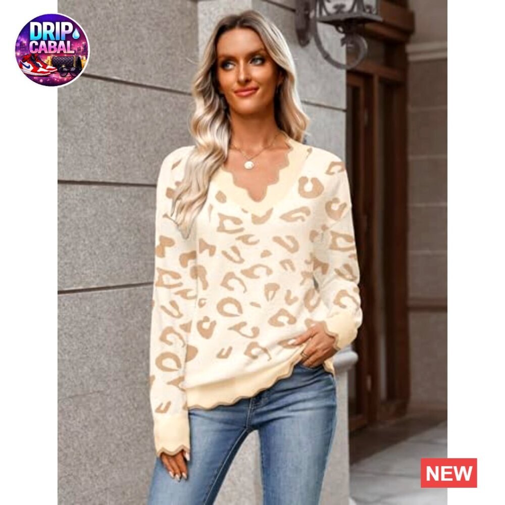V-Neck Ribbed Knit Pullover Sweater Lightweight Casual Dressy Work Top - Picture 5 of 7